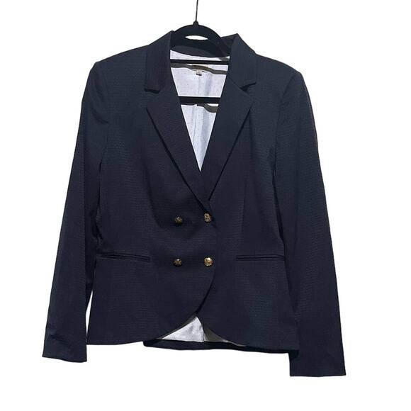 Cremieux Jackets & Blazers - Cremieux Women’s Double Breasted Blazer Navy Textured 12